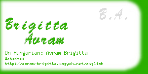 brigitta avram business card